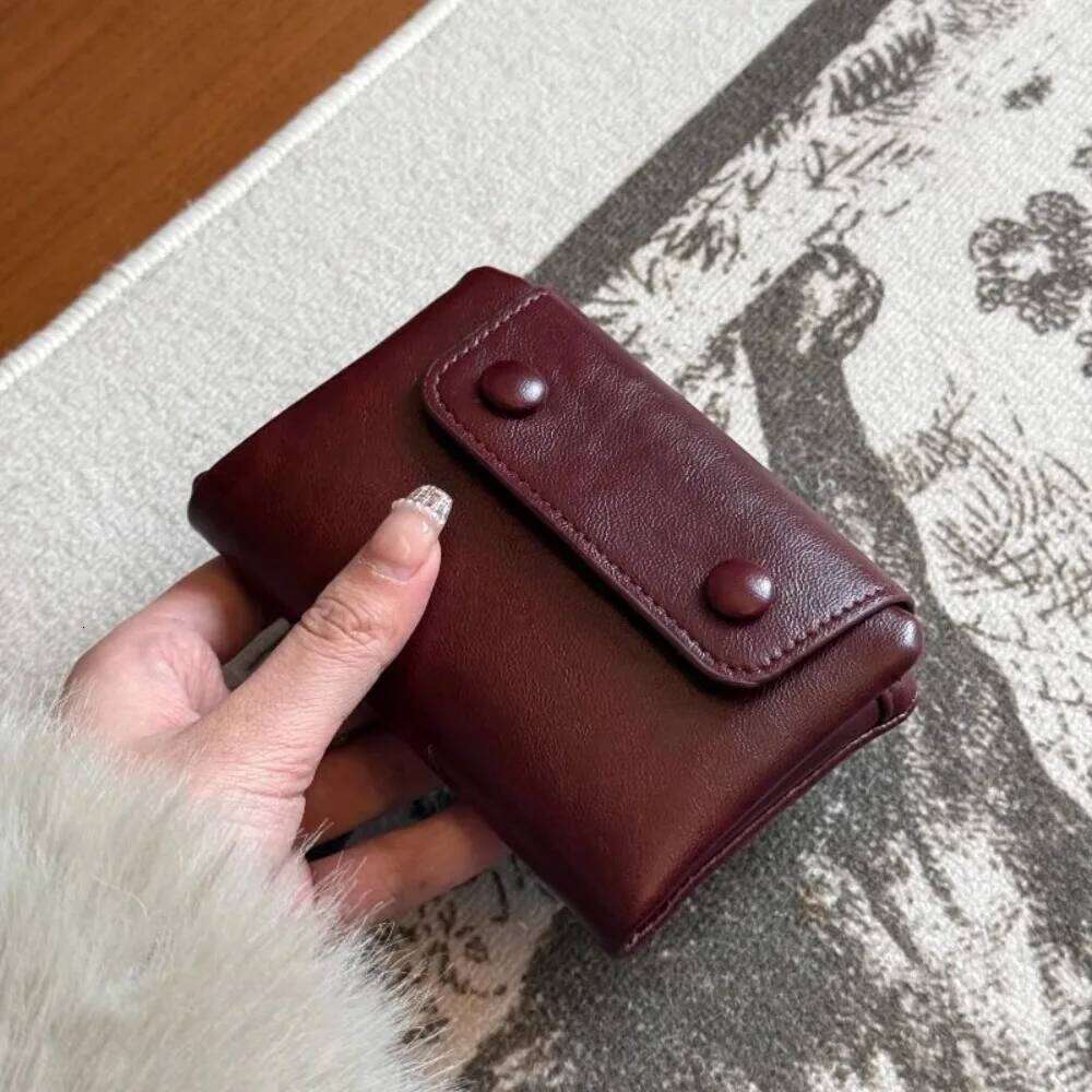 Portable Korean Retro Women Wallets Soft PU Leather Multi-Card Coin Purse Business Case Short Zipper Card Bag Pouch C260304
