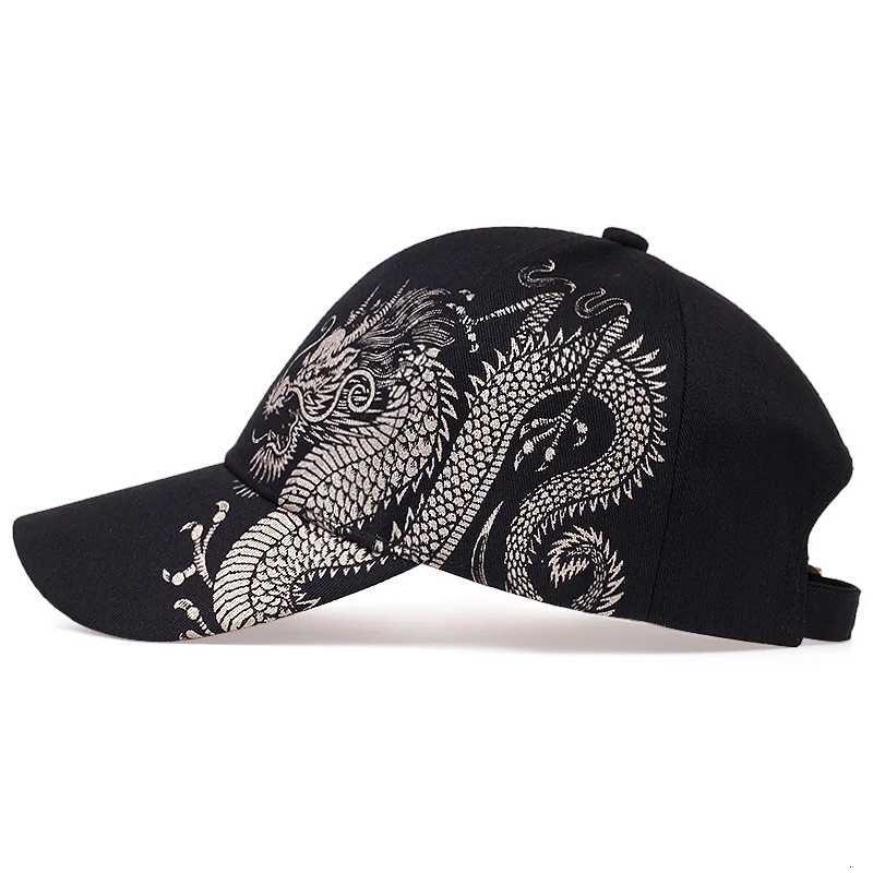 Unisex Golden Dragon Printing Snapback Baseball Caps Spring and Autumn Outdoor Adjustable Casual Hats Sunscreen Hat S2603061KV9