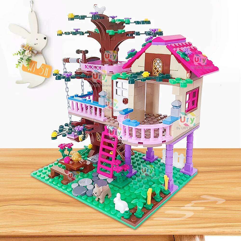 Friends City Tree House Summer Holiday Villa Castle Building Blocks Sets Figures Garden DIY Toys for Kids Girl Birthday Gift Z260305