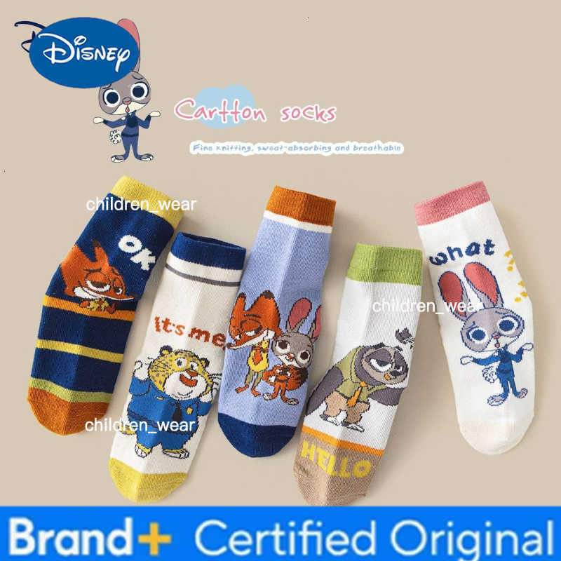 Disney Zootopia Cartoon Anime Cute Socks Judy Nick Childrens Pure Cotton Elastic Autumn/Winter Warm Short Socks gift fro kid H260306