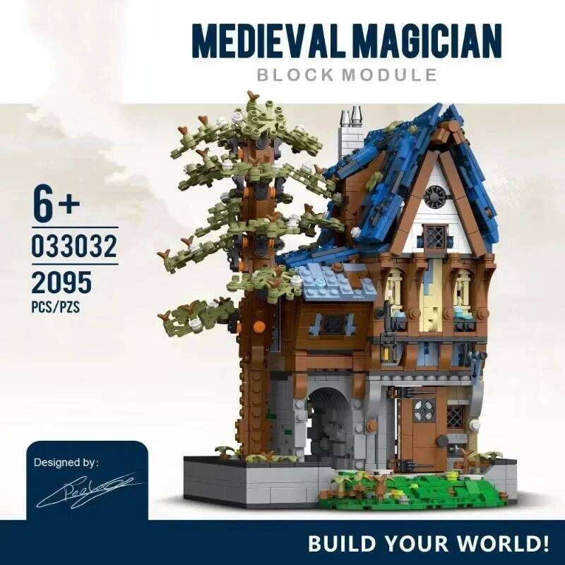 Medieval Blacksmith Shop Magic House Tavern Building Blocks MOC City Street View Bricks Set Adult Desktop Ornaments Kid Toy Gift Z260305