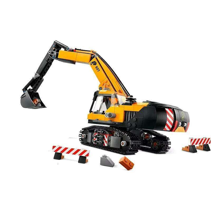 City Construction Excavator Building Blocks MOC With 3 Figures Assemble Bricks Toys Gift For Children Kids Z260306