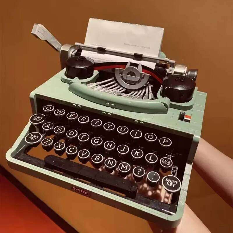 2079 PCS The Retro Typewriter Compatible 21327 Building Blocks Marking Keyboard Kids Writing Machine Gift Toy Z260306