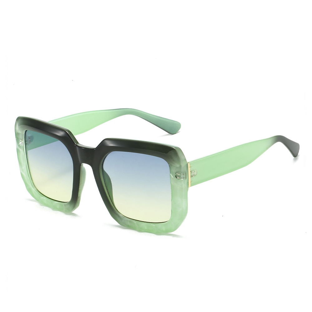 Cool European and American Personalized Square Simple Trendy Sunglasses Wholesale in Stock Non-Prescription Glasses