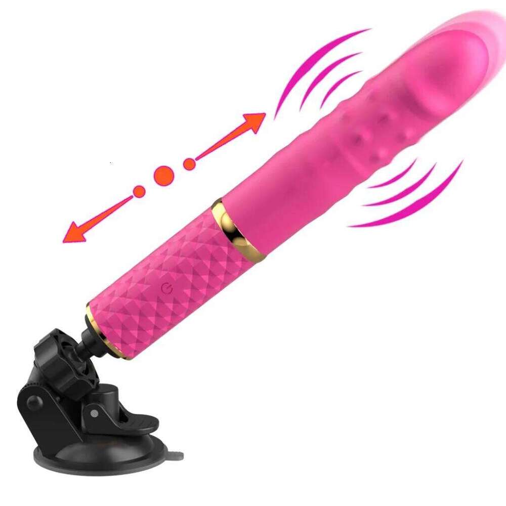 Beginner Automatic Telescopic Dildo Vibrator With Suction Cup G Spot Orgasm Massager Anal Plug Stimulator Sex Toy for Women W260305