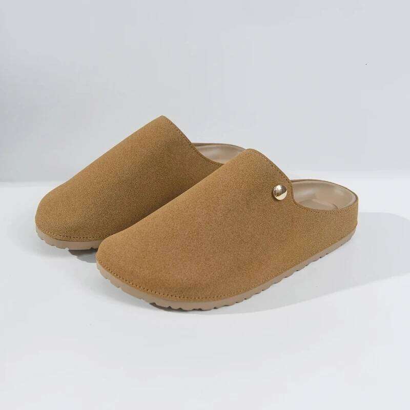 Women Flat Bottom Sports Casual Style Slip-On Sandals Comfortable Versatile Half Slippers Winter Cotton Shoes