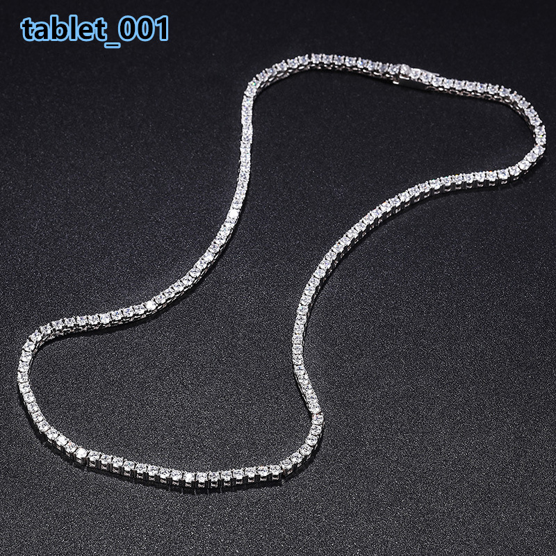 06ct XL121 Manufacturer purchase tarnish free waterproof 925 Silver VVS Real Moissanite permanent jewelry tennis chain
