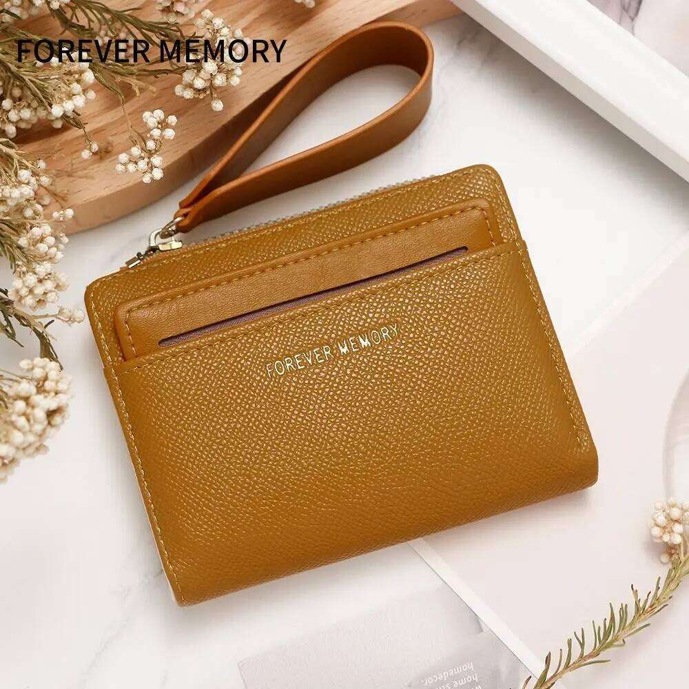 Fashion PU Leather Short Wallet Solid Color Zipper Card Holder Money Bag Women C260304