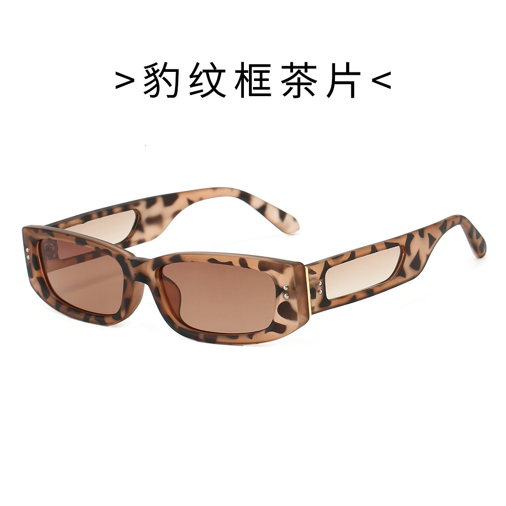 New European American rectangular irregular-shaped small-frame sunglasses, simple, stylish, and unique, with UV protection