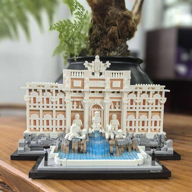 Creative Trevi Fountain Building Blocks Model World Famous City Street View Architecture Assembly Bricks Toys Gift For Kid Adult Z260306