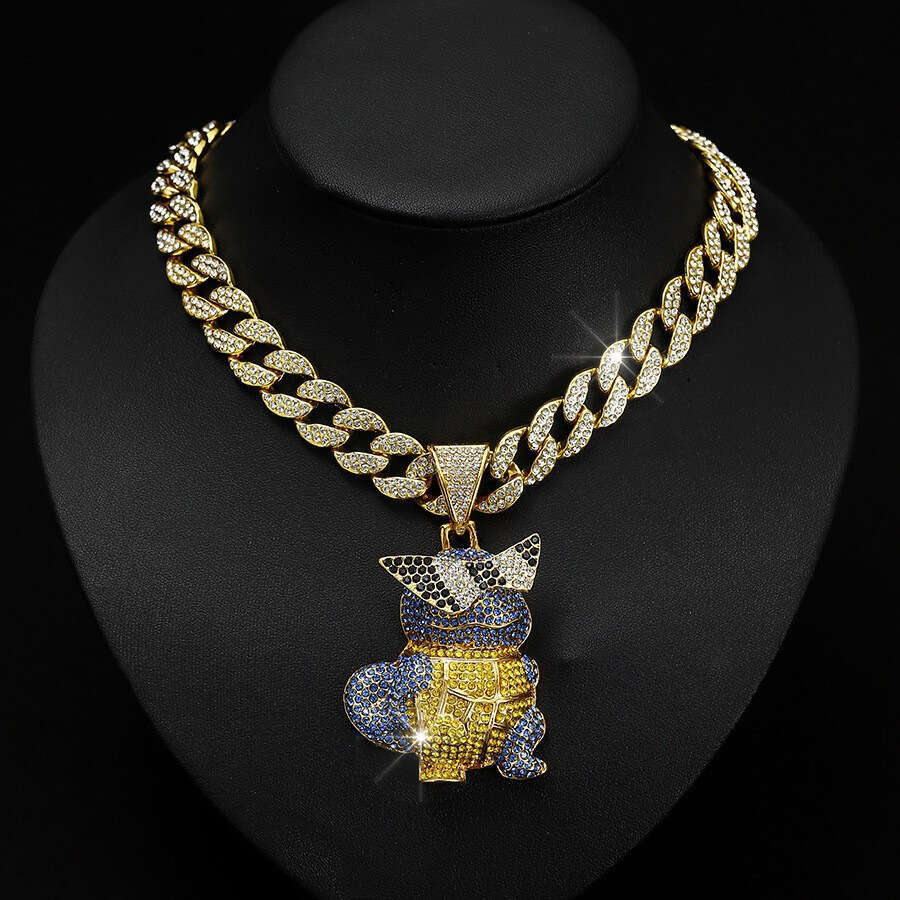 Hot-selling Hip-hop High-quality Design Sense Alloy Full Diamond Cartoon Character Three-dimensional Pendant Free Shipping Nationwide