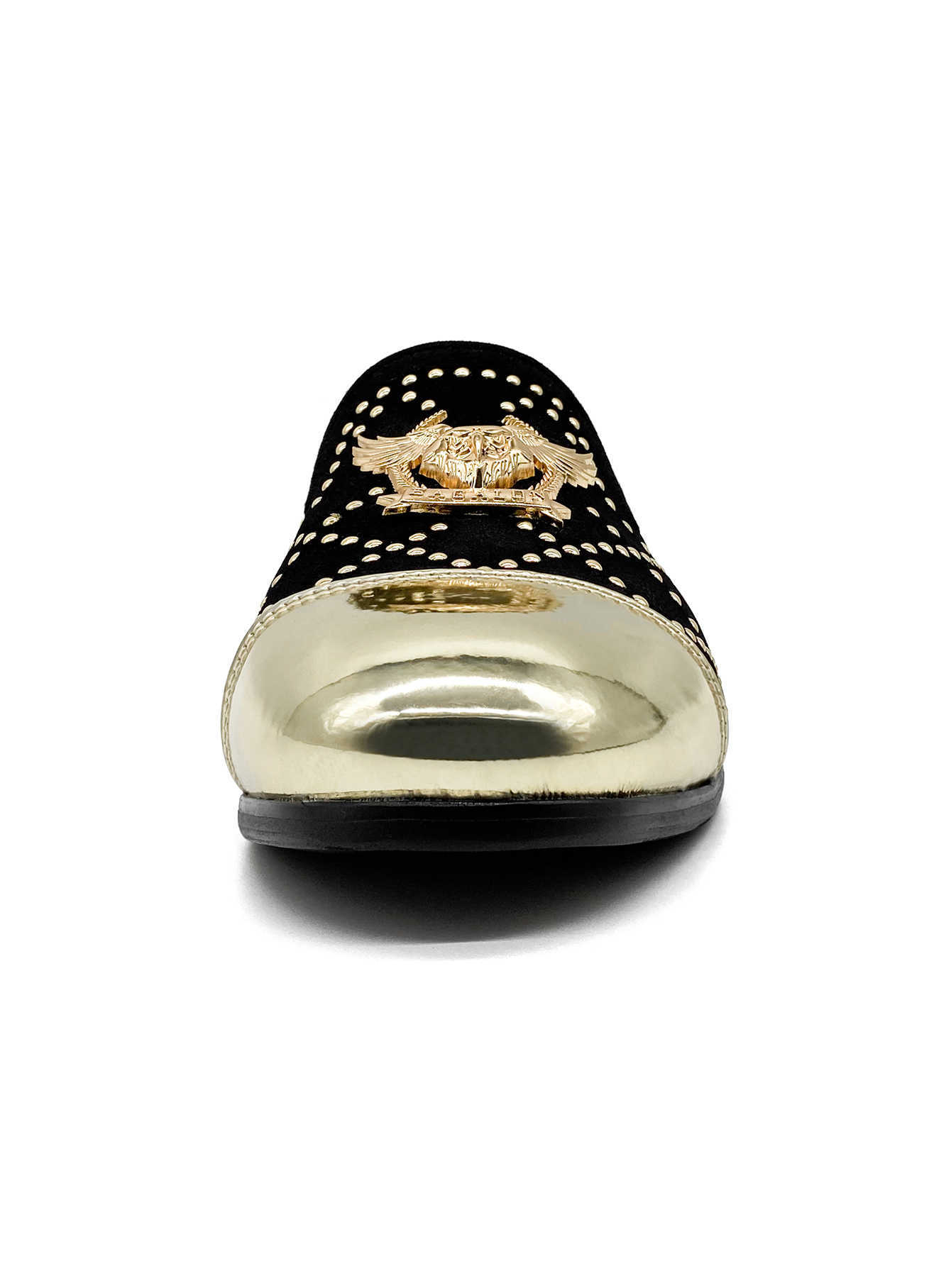 Rivets Loafers Men Dress Shoes Designer Luxury Print Mens Shoes High Quality Pointed Toes Formal Business Wedding Party Shoe E21