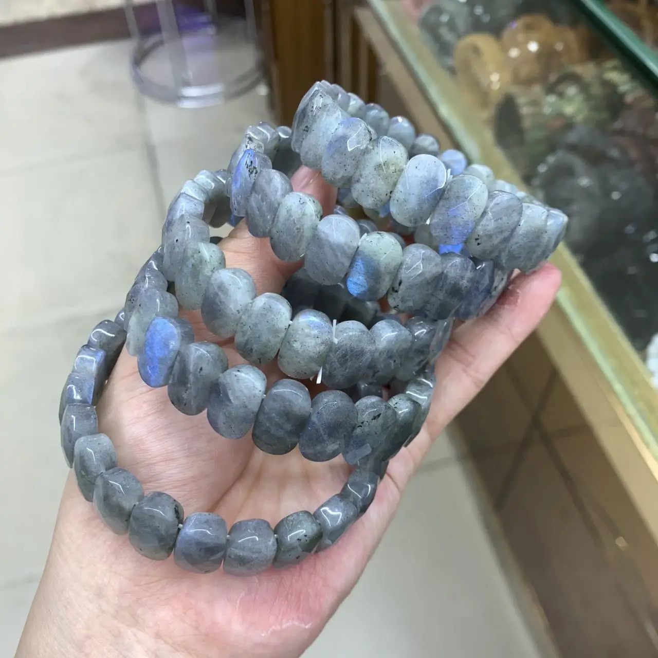 Labradorite Stone Beads Bracelet Natural Gemstone Diy Jewelry Bangle for Woman for Man for Gift Wholesale 260302