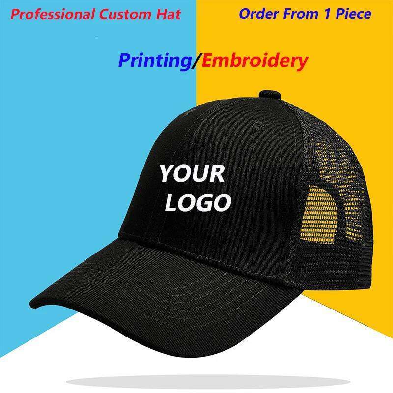Professional Custom Logo Printing Embroidery Design Mesh Sunscreen Visor Cap Casual Versatile Sun Hat Men Women Hats Y260304