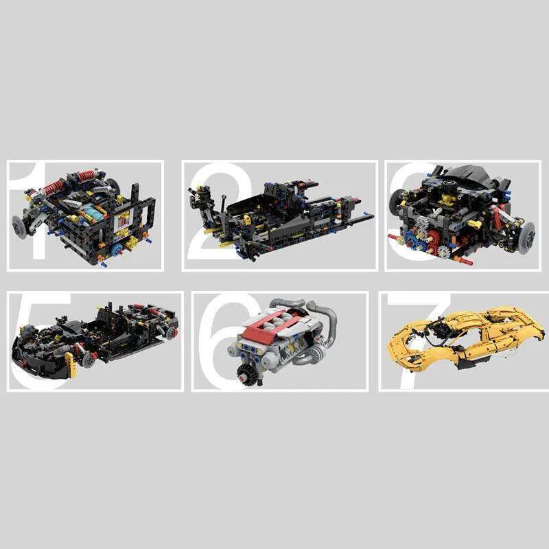 New MOC Hyperpilote Scale1:8 Supercar Racing Car Vehicle Sport Model Technical Building Blocks Brick Children Toy Birthday Gifts Z260306
