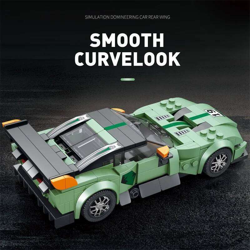 316PCS Green Sports Building Blocks 1:24 Scale Car Model Assemble Bricks Toy Creative Decoration Children Holiday Gifts Z260305