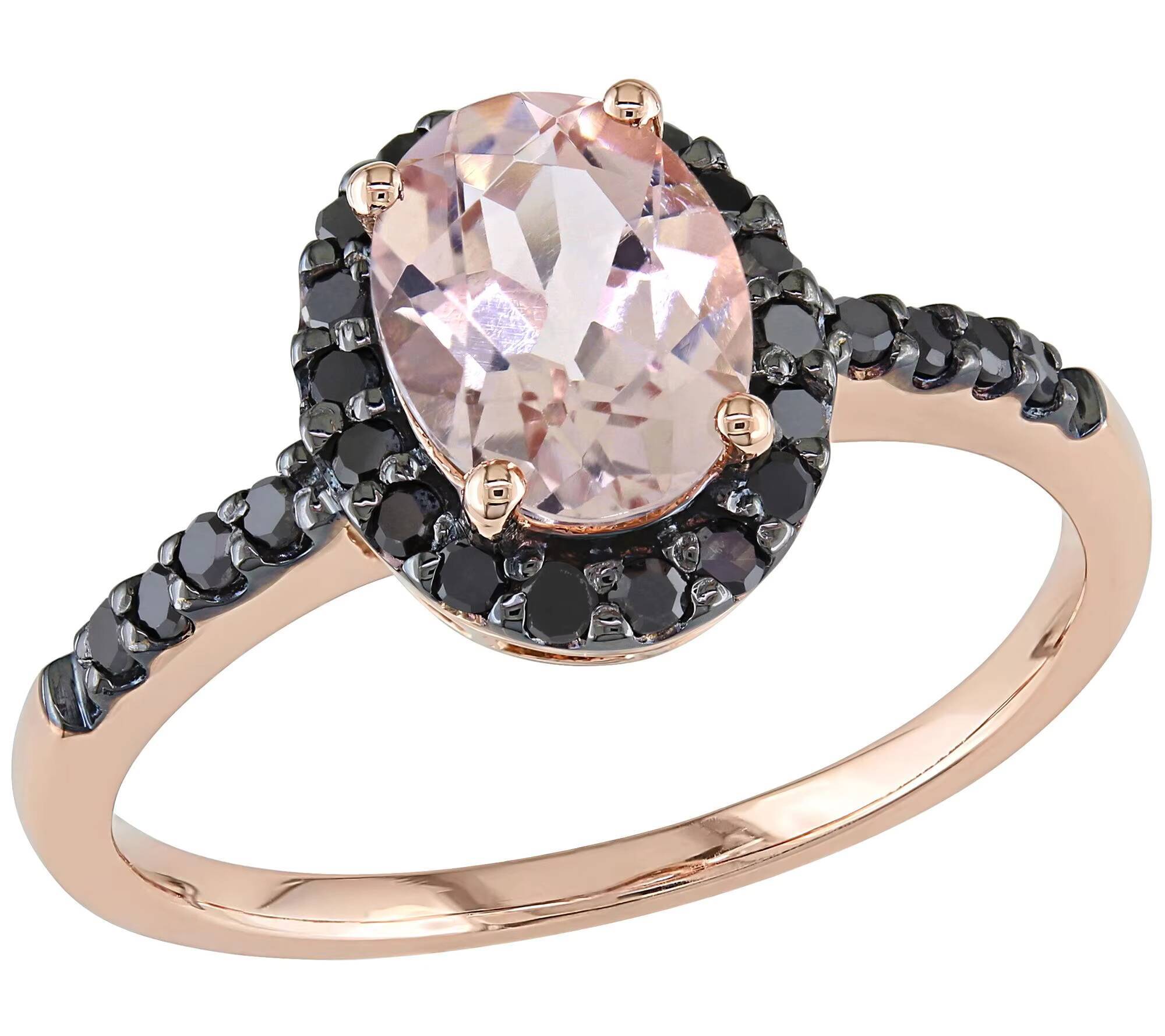 Porganite Antique Square Morganite Neil Mane Ring Rhodium Plated Durable for Wedding and Party Kay Jewelry