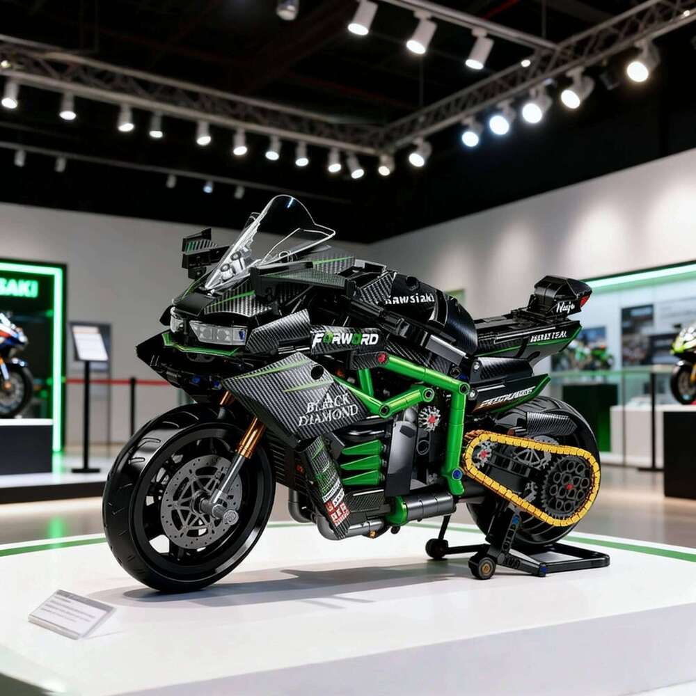 New 1:8 Motorbike Building Blocks Sets MOC Bricks Motorcycle Model Christmas Gifts for Boys Kids Children Z260306