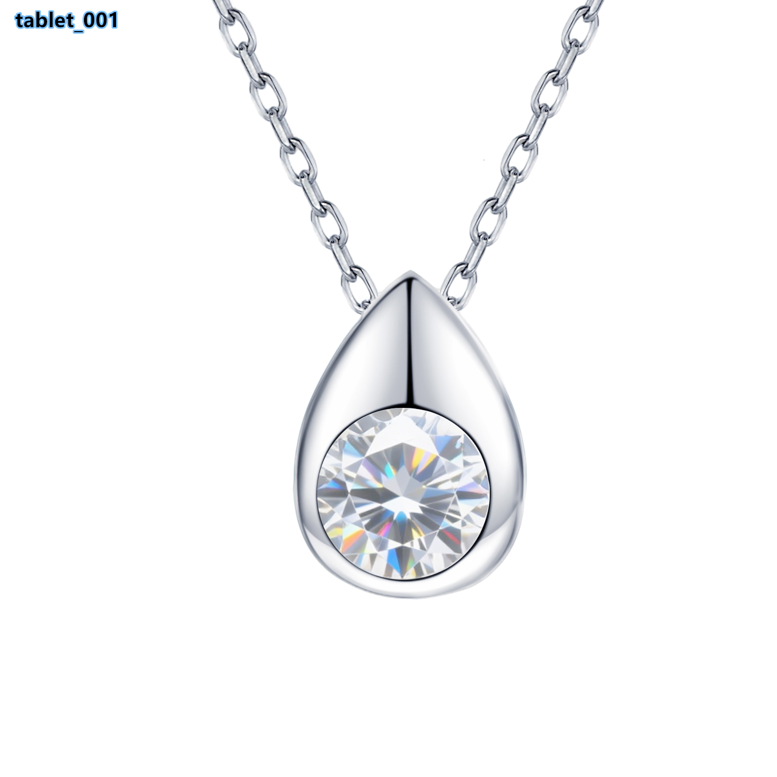 High Quality 925 Sterling Silver Moissanite Ring Cross Chain Luxury Hypoallergenic Anti-tarnish Timeless Jewelry Wedding