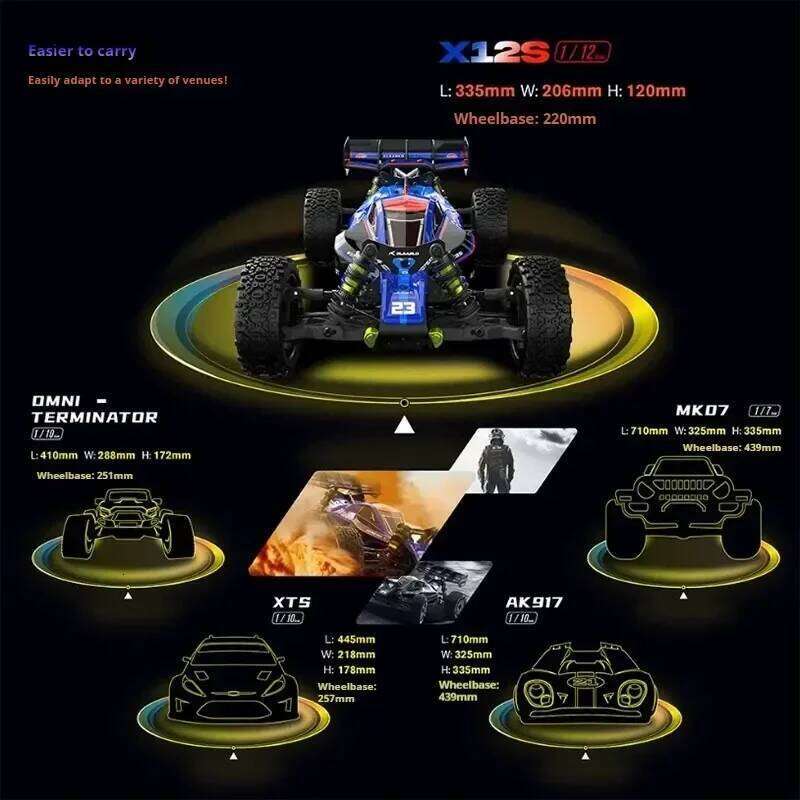 LLL X 12S Brushless 1:12 Electric Cross-Country RC Four-Wheel Drive High-Speed Drift Remote Control Car RTR C260305