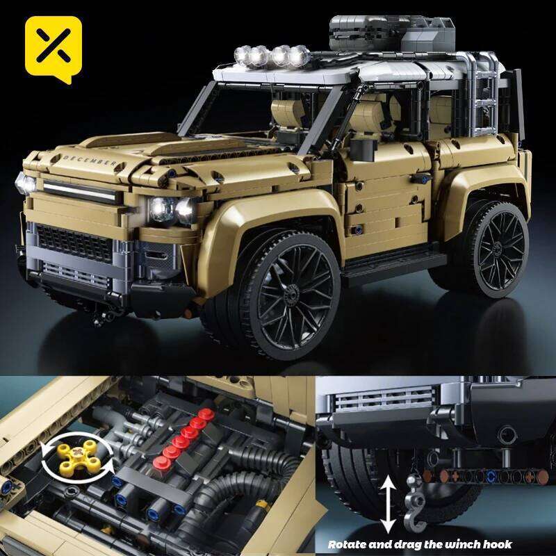 TOYLINX Off-Road SUV Building Blocks Remote Control Power Package 1:8 Scale Technical Car Model Assembling Bricks Gift for Kids Z260305