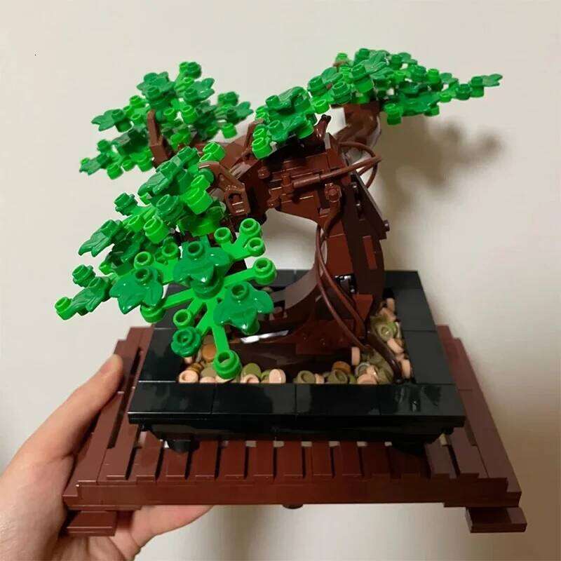 878PCS Creative Bonsai Sakura Tree Building Blocks Botanical Collection Assemble Bricks Home Decor Toy Gift For Children Adult Z260305
