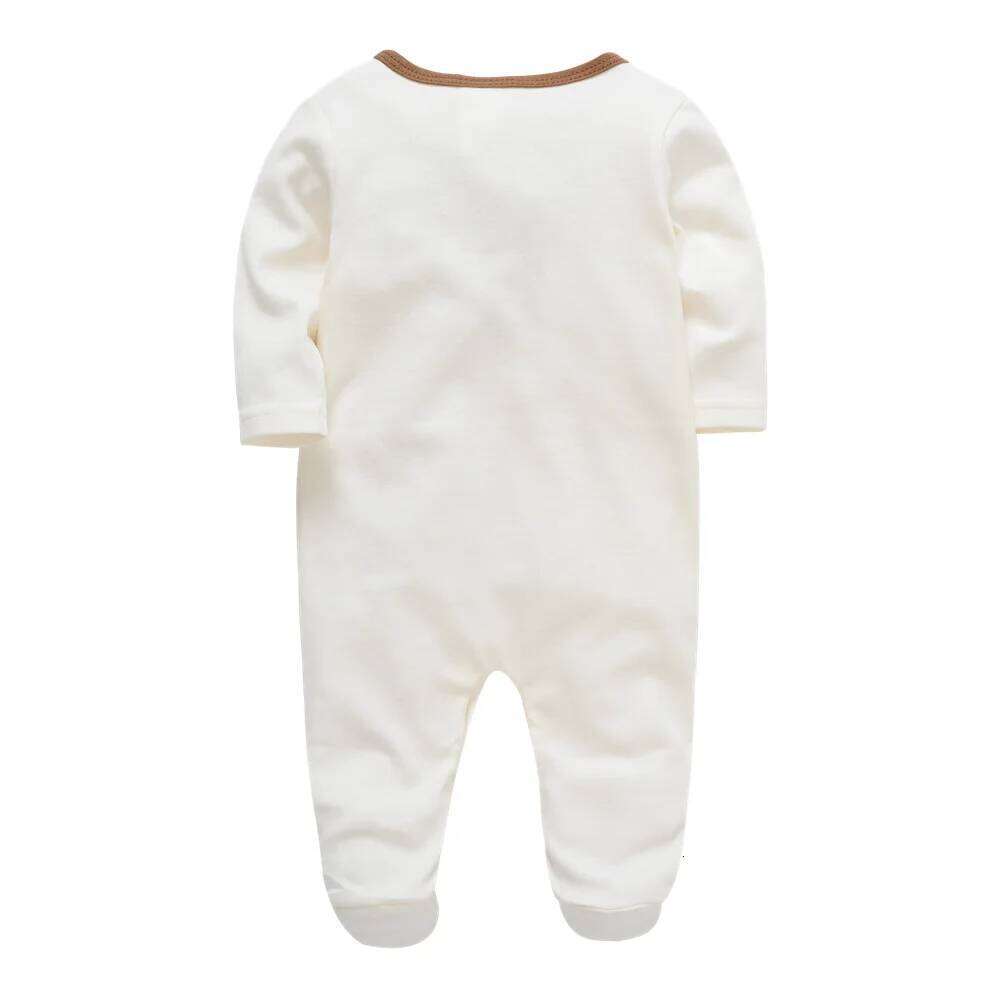 Kavkas Long Sleeve Baby Boy Rompers 100% Cotton O-Neck Newborn Jumpsuit 0-12M Fox Print Infant Clothes Z260306