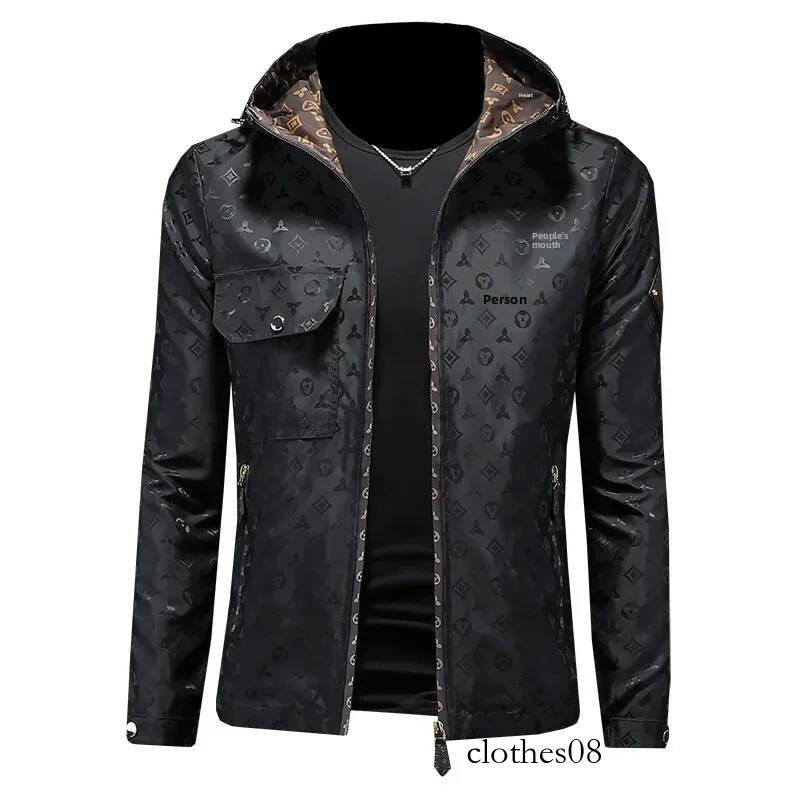 New Hot Sale Of The Season Men's Hooded Trendy Jacket Casual Slim Fit Outerwear Printed European Style Regular Length from Mainl