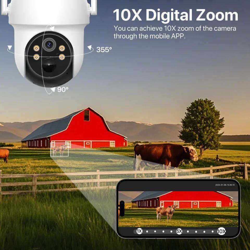 6x Zoom PTZ Camera 4K 8MP HD Outdoor WiFi Wireless IP Camara Solar Panel Security Built in Battery PIR Human 4MP iCsee 26W0306