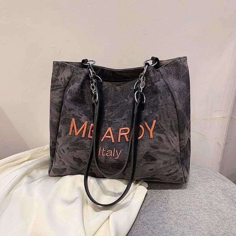 Denim Women S Large Capacity Class Commute Shoulder Tote Bag XIU LAI SI