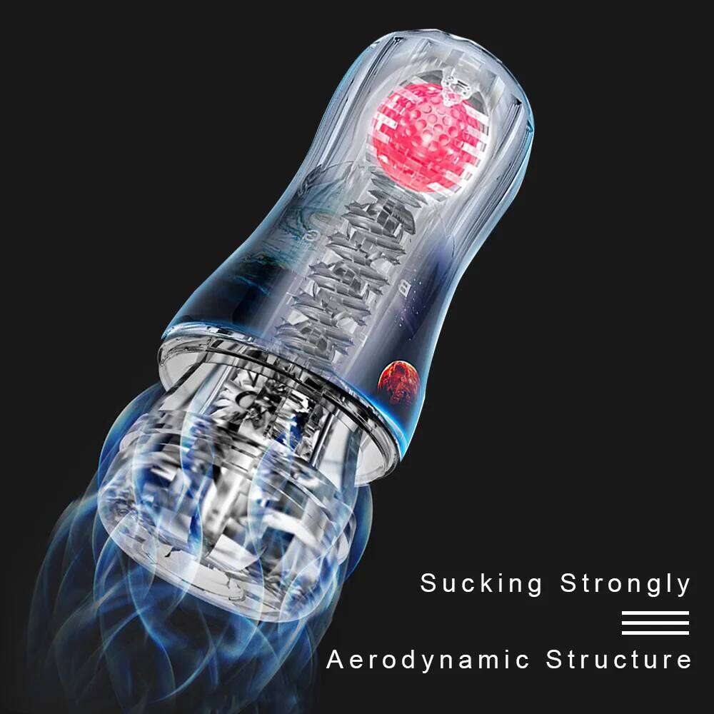 Male Masturbation Masturbatings Trainer Reusable Glans Ball Stimulator Vacuum Cup Soft Pussy Sex Toys for Men W260305