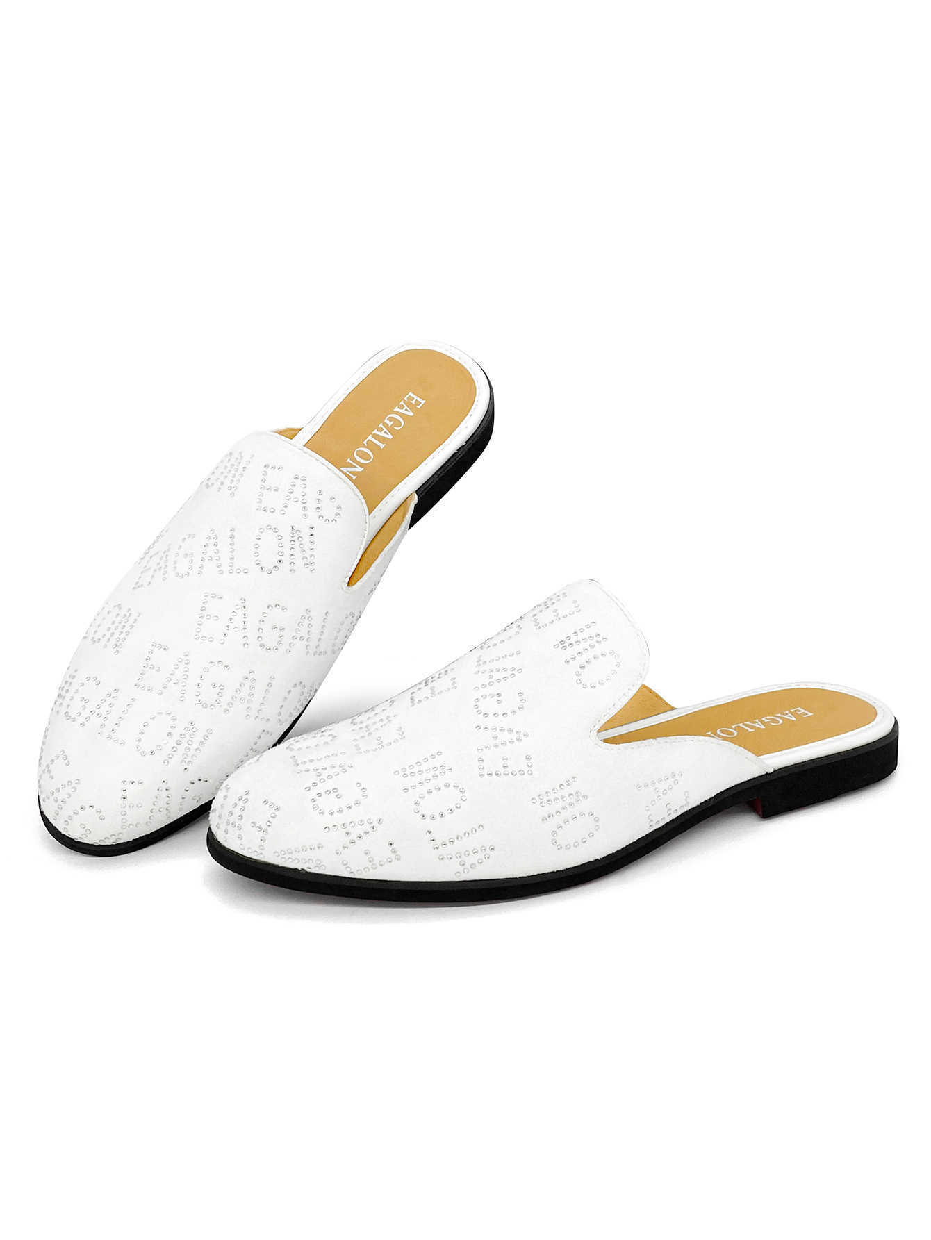 Luxury Half Slippers Designer Men Shoes Causal Outdoor Flat Slides Daily Mens Sandals Fashion Wedding Party Shoes E79Y