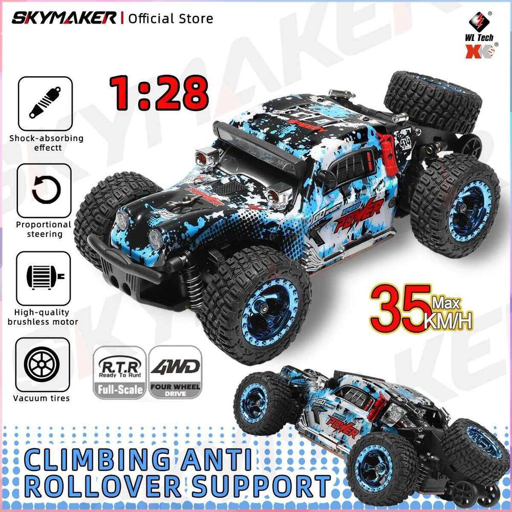 WLtoys RC 284161 1:28 Racing Mini 2.4G 30KM/H 4WD Electric High Speed Remote Control Drift Car 1/28 Toys for Children Gifts C260305