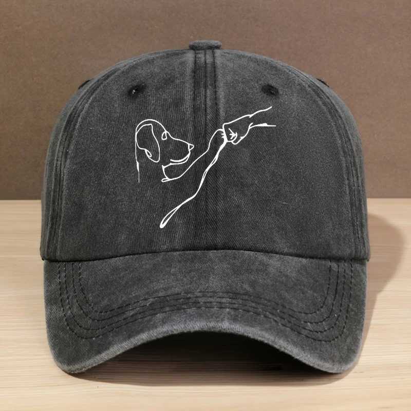 A Stylish Baseball Cap Featuring a Love Dog Pattern for Both Men And Women This Adjustable Trucker Hat Is Perfect for Outdoor S260306