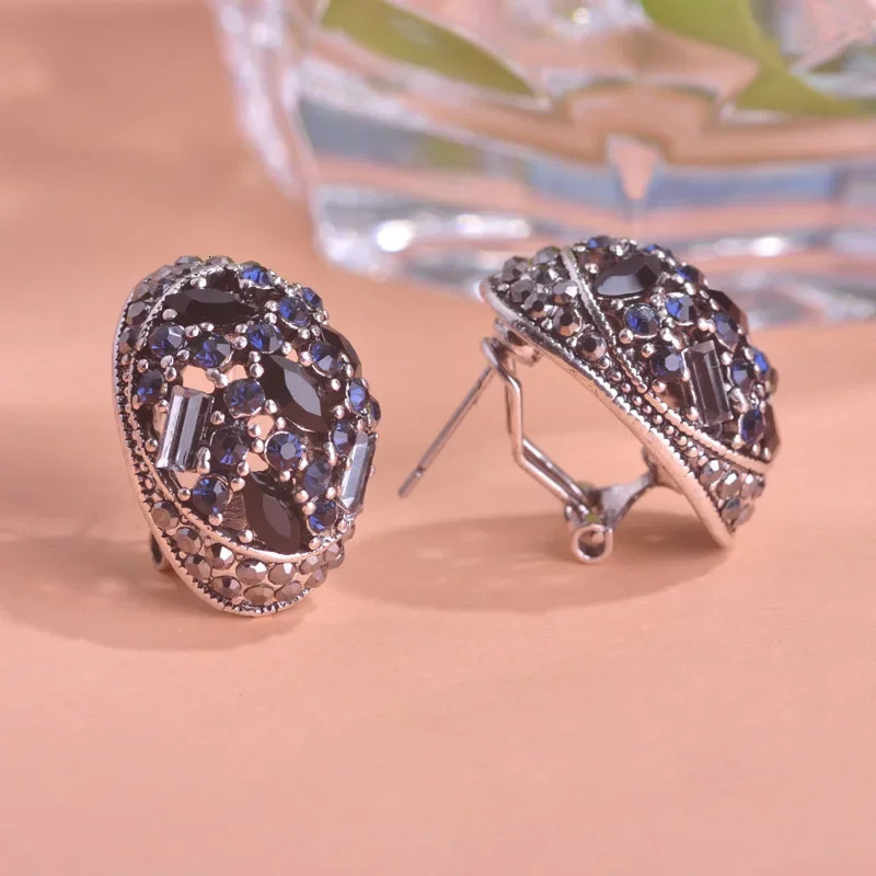 Blucome Vintage Stud Earrings For Women Girls French Hooks Max Brincos Ouro Joias Turkish Jewelry Retro Pendientes 260303
