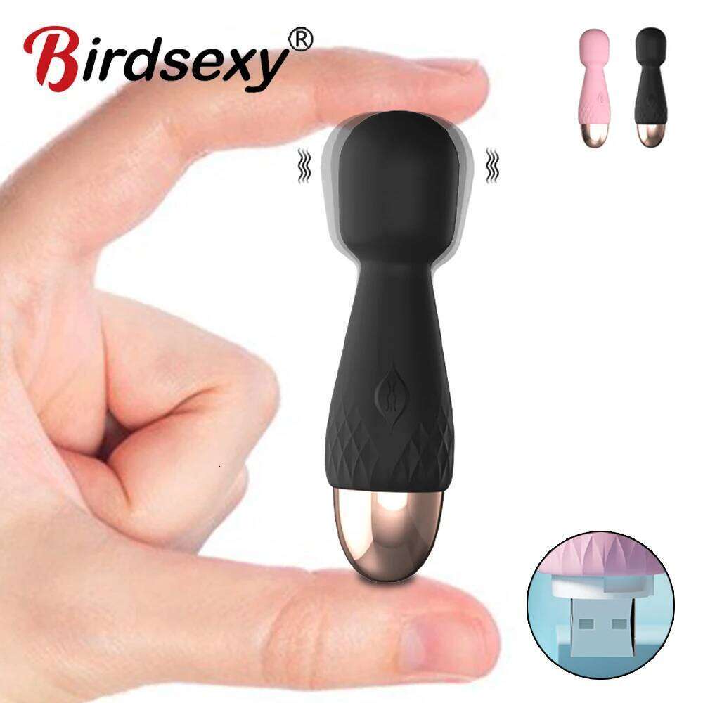 10 Modes Strong Vibration Mini Vibrator Magic Stick USB Charging Massager Clitoris G-Spot Vibrators Sex Toy For Women Adults 18 W260305