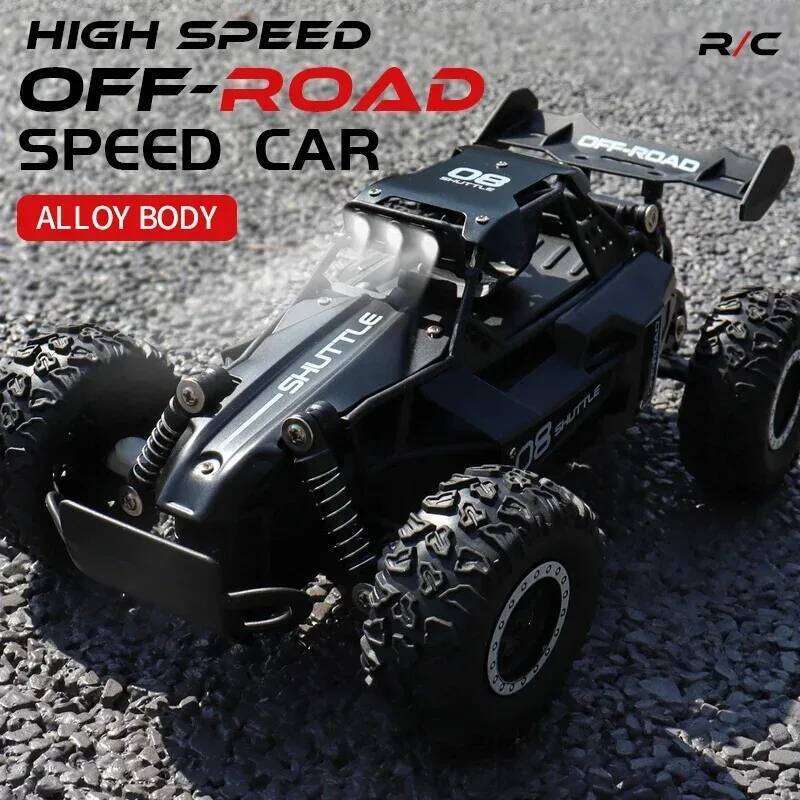 New RC 1:16 2WD with LED Light 2.4G 20KM/H High Speed Off-Road Climbing Remote Control Car Toy Gifts for Boys Girls Kids C260305