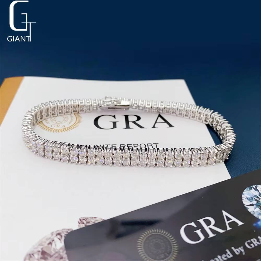 New Design Bracelet Iced Out Hip Hop Jewelry 925 Silver Moissanite Diamond Bracelets Tennis Chain Bracelets Unisex
