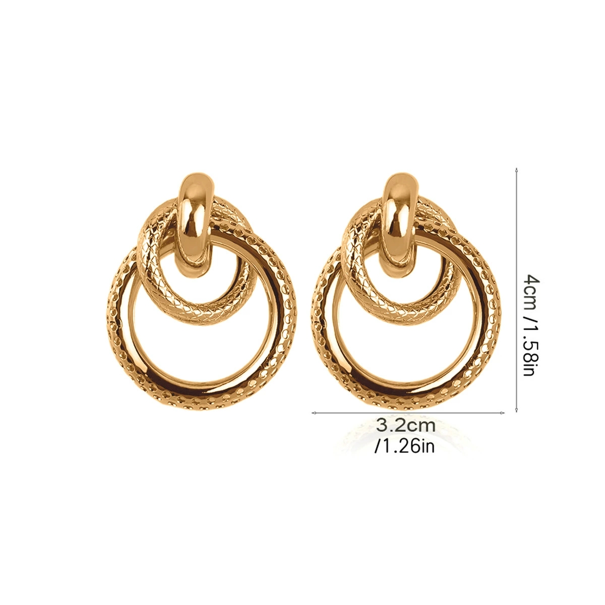 Sophisticated Womens Hollow Circle Ear Jewelry: Simple Geometry Meets Elegant Office Wear