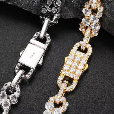 High Quality 8 Figure VVS1 Moissanite Necklace 925 Silver Unisex for Men and Women Hip Hop Style Jewelry