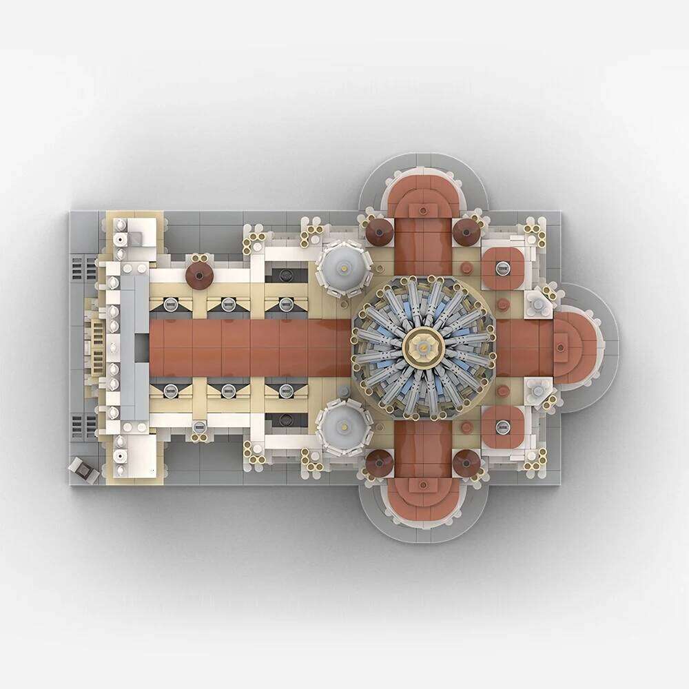 New MOC Hot Selling St. Peter's Basilica Castle Building Blocks Square Expansion Pack House Collection DIY Toy Boy Gift Z260306