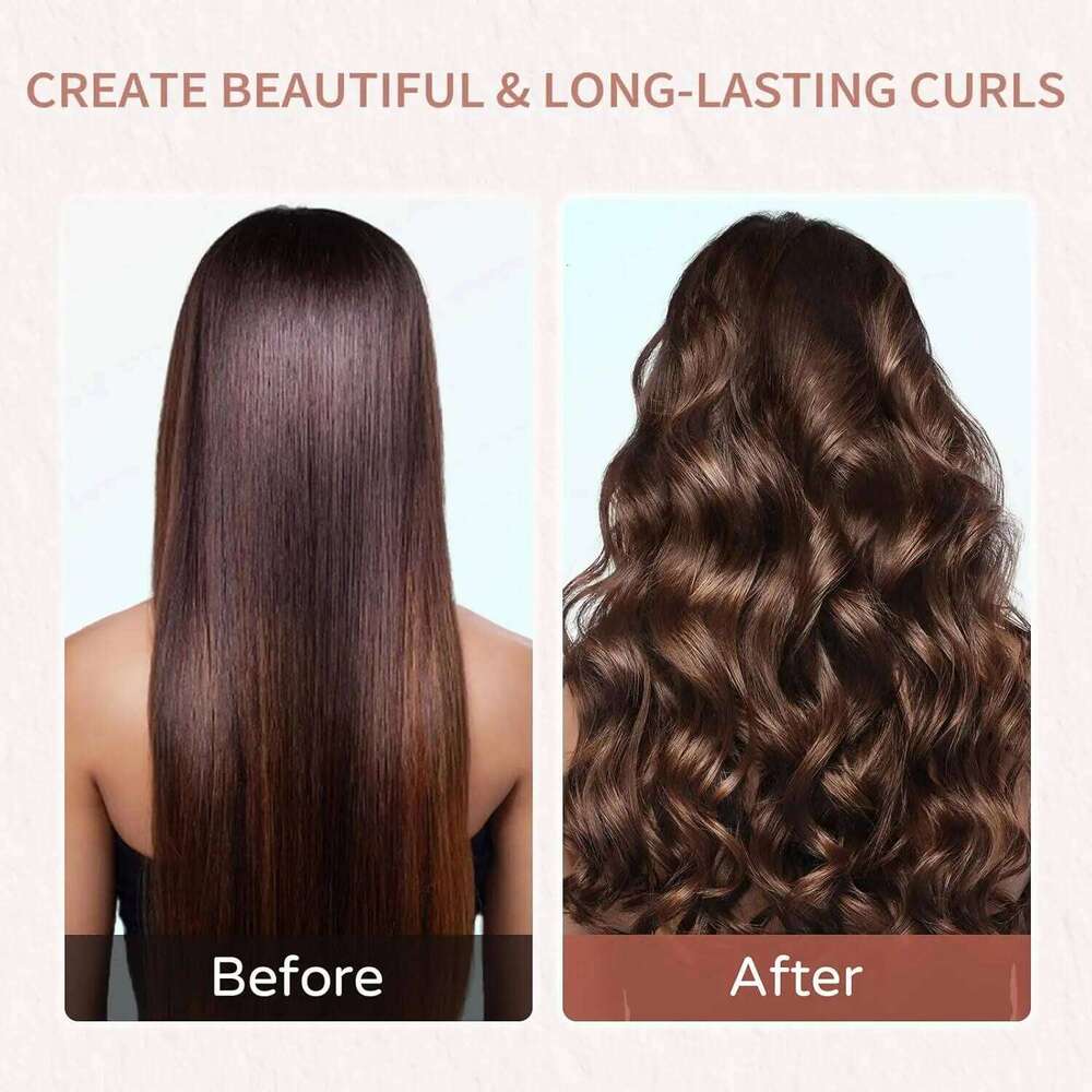 Rotating Iron Automatic Curling Wand with 12 Temperature & Memory Mode Perfect for Beach Waves 26Y0306