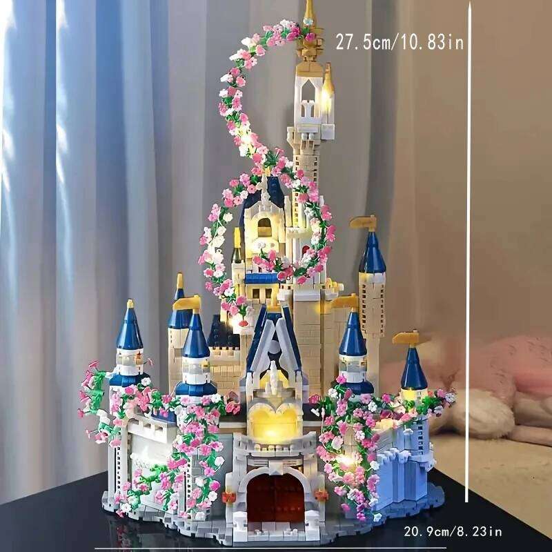 1888 Pieces, Creative Sakura Manor Tree House Hand-Built Blocks, Abs Material, Mixed Color Building Blocks Z260305