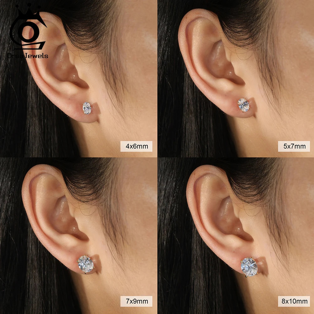 ORSA JEWELS Exquisite 925 Sterling Silver Zircon Earrings for Women Shiny 8A Premium Cubic Zirconia Earrings Party Jewelry LZE03 260303