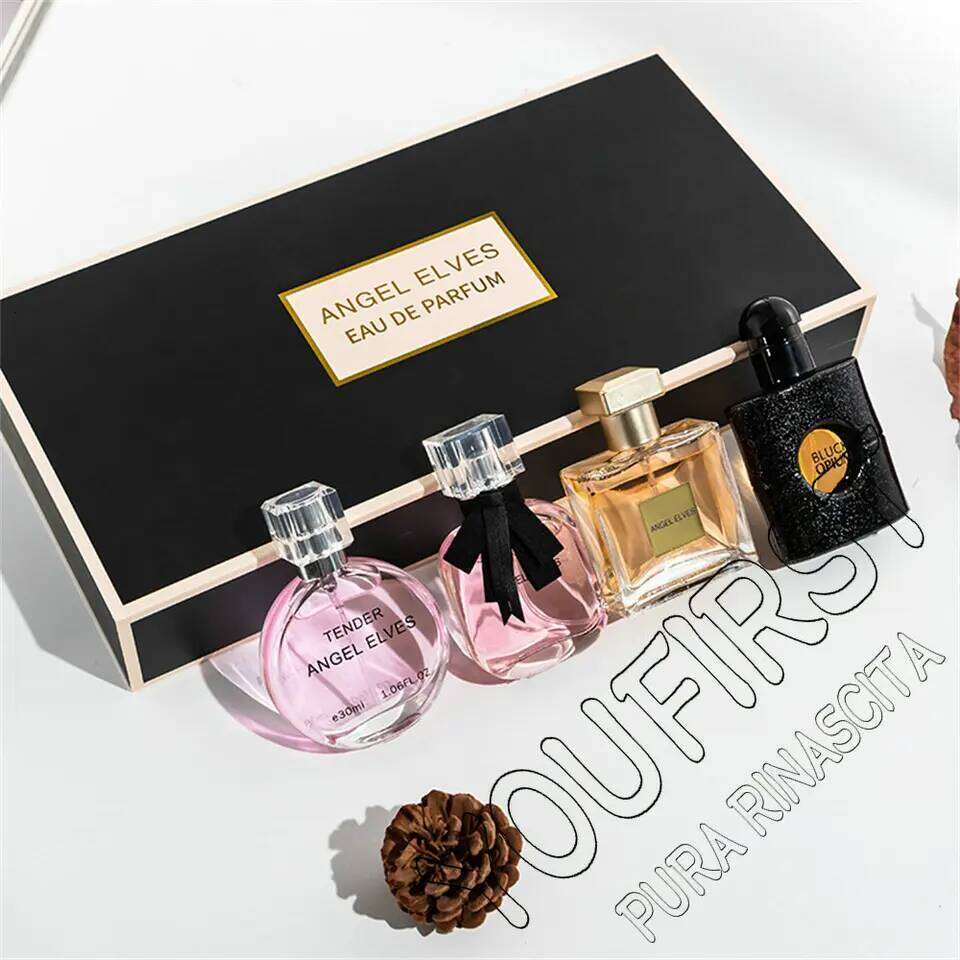 High Quality Perfume Women 120ml Perfumes Feminino Gift Box 4Pcs Set Parfum Femme Lasting Fragrance Floral Fruity Scent Spray 26Y0303