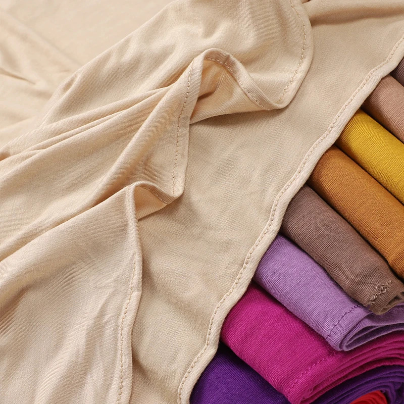 Premium Instant Hijab Good Stitch Stretchy Scarf Malaysia Wraps Plain Muslim Turban Headband Shawls Supplier 260304