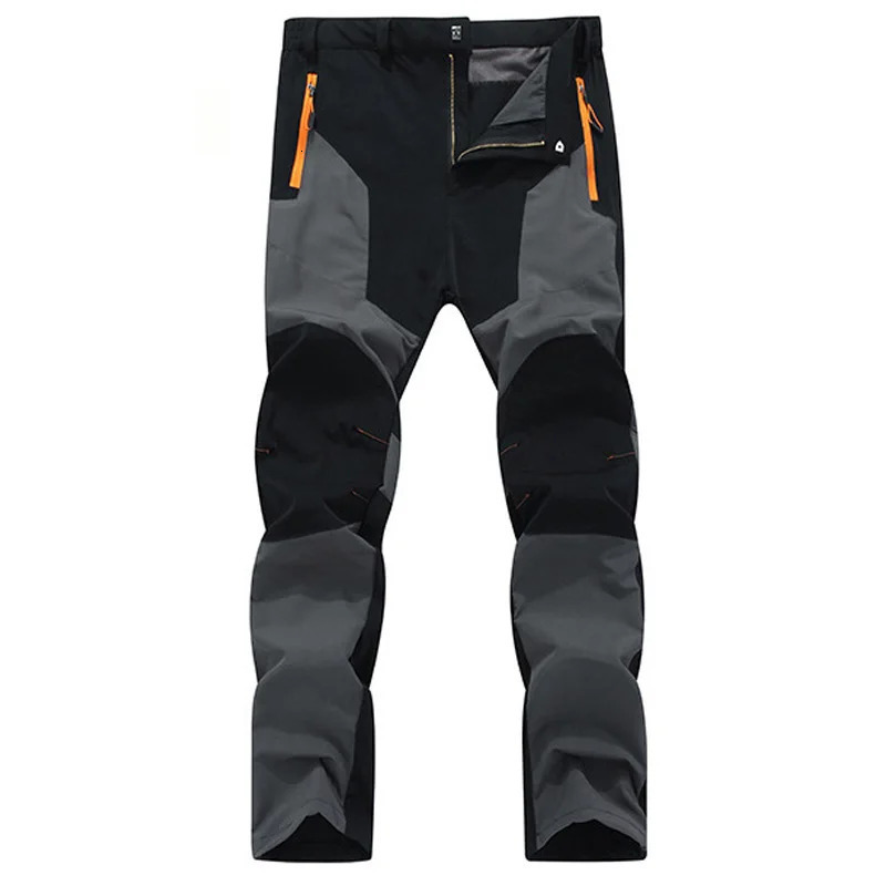 TRVLWEGO Men Hiking Camping Pants Wear-Resistant Quick Dry Anti-UV Pant Waterproof Elastic 5XL Climbing Trekking Summer Trousers 260304