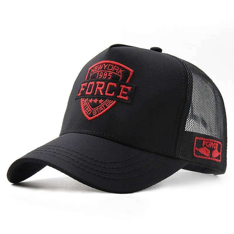 Mesh Baseball Cap Outdoor Sport Letter Snapback Hat for Women Unisex Breathable Caps Hip Hop Trucker Hats Summer Men Y260304