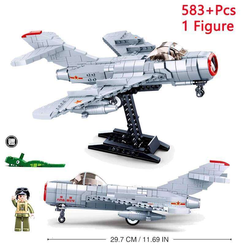 SLUBAN Military King of Jaeger AH-1Z VIPER Gunship Armed Helicopter Building Blocks Kit Bricks Classic Model Toys for Kids Gifts Z260306