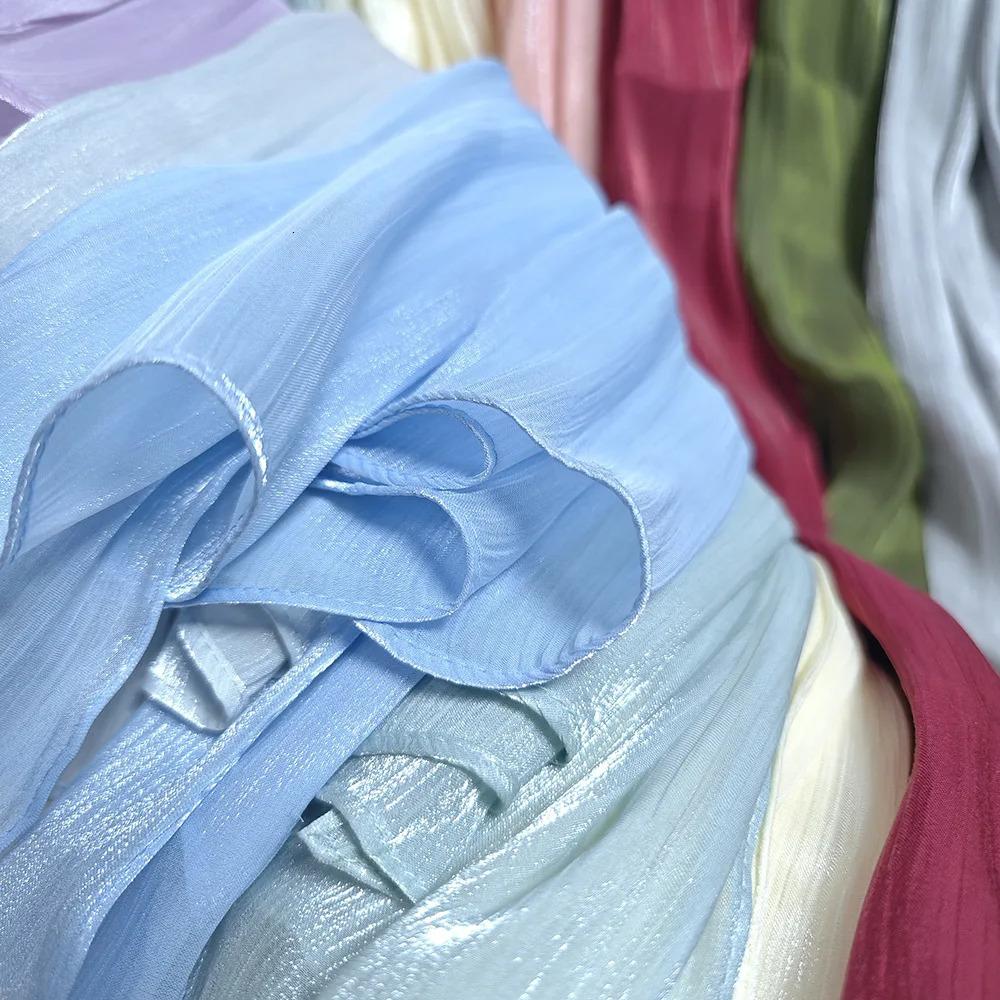 Shimmershawl Silk Hijab Scarf Breathable Cool Island Satin Medine Silk Veil Muslim Hijab Shiny Silk Shawl Womens Scarves Tippet 260304